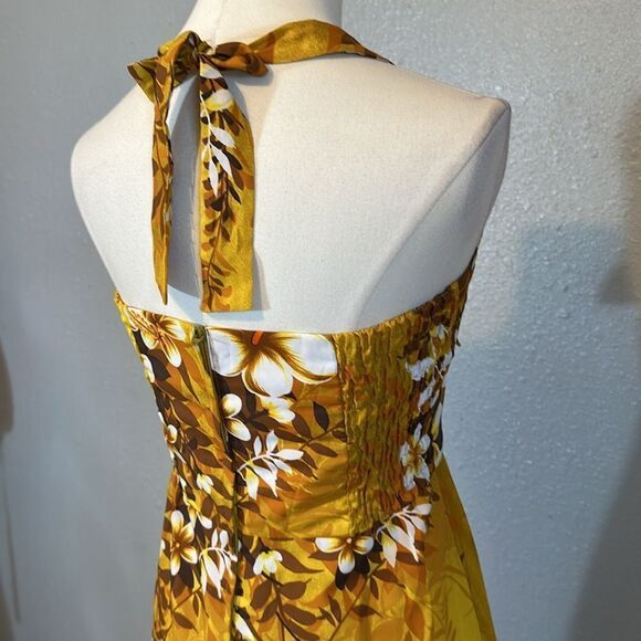 Vintage Tropicana Hawaiian floral maxi dress size 10 - Picture 6 of 12